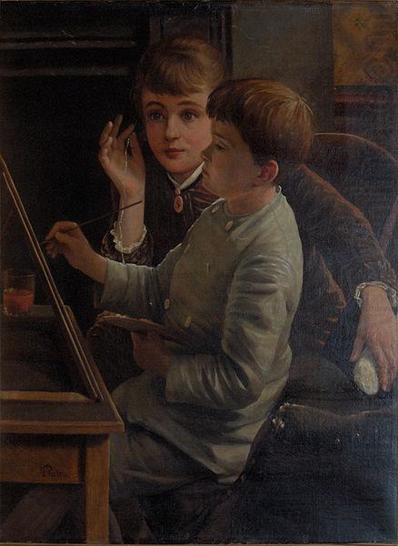 unknow artist The young artist china oil painting image